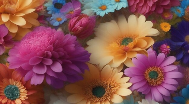 bukiet kolorowych kwiatów kolorowy tło kolorowy tła kwiatów tapeta kwiatów