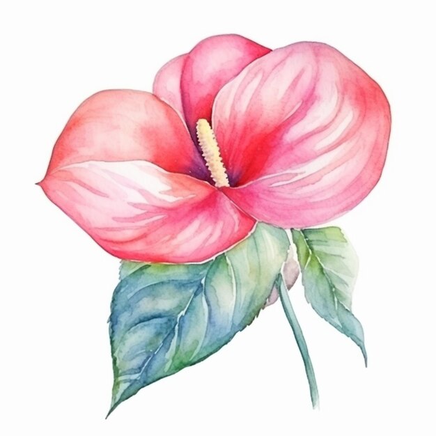 Bukiet kwiatów z liśćmi. ilustracja akwarela.
