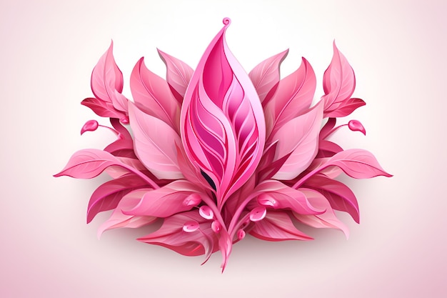Bukiet różowych liści koncepcyjny