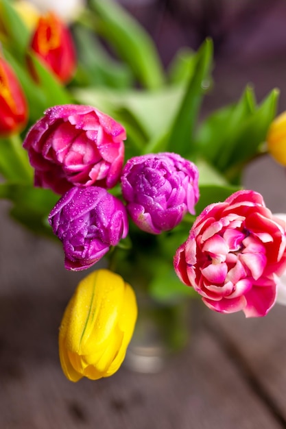 Bukiety tulipanów Kwiaty tulipanów Wiosna tła