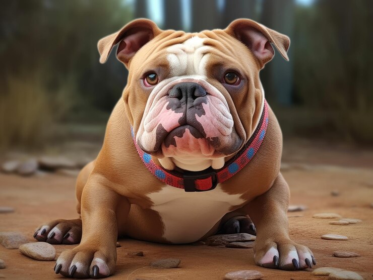 Zdjęcie buldog portret hd 8k tapeta stock obraz fotograficzny