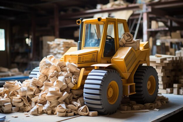 Bulldozer z materiałami budowlanymi ułożonymi w pobliżu Najlepsze zdjęcia buldozerów