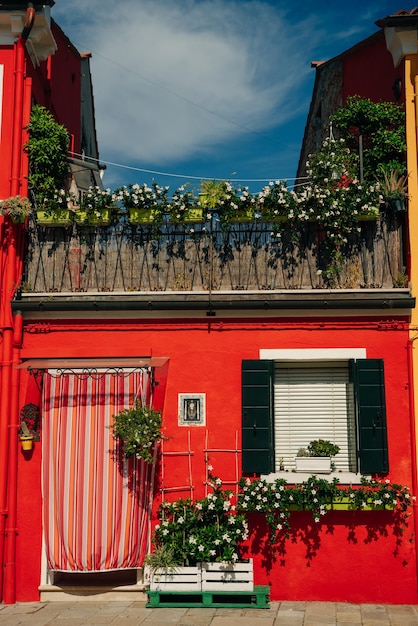 BURANO ITALIA nov 2021 Wyspa Burano z pięknymi, wielokolorowymi domami