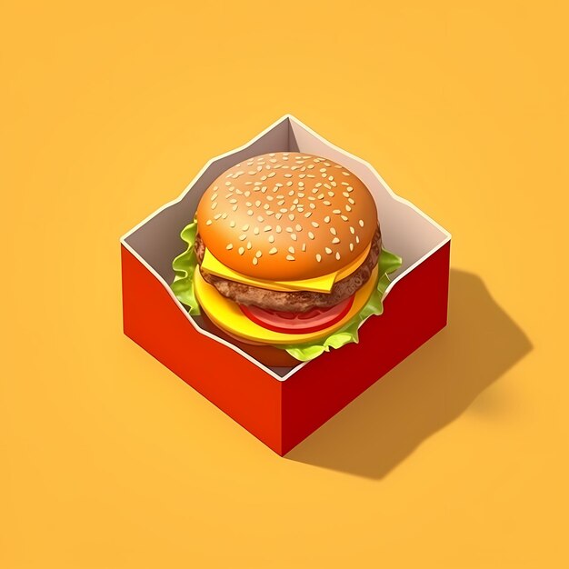 Burger ilustracja projekt wyśmienicie wyglądający burger na pastelowym tle fast food czysty projekt