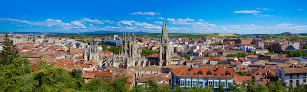 Burgos Widok Z Lotu Ptaka Panoramę Z Katedry W Hiszpanii