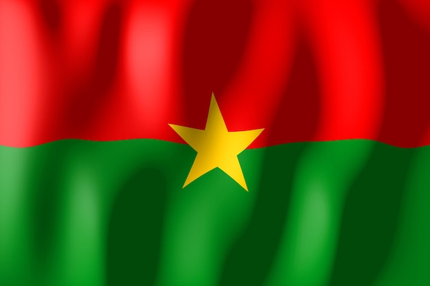 Burkina Faso pomarszczona flaga kraju