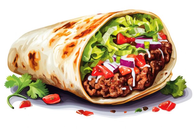 Burrito z mięsa i warzyw