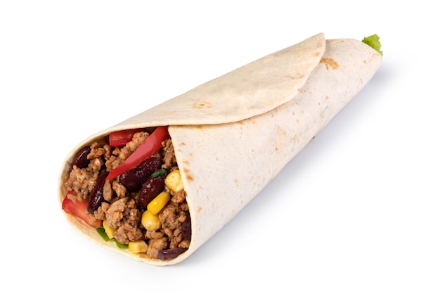 Burrito z warzywami i tortillą