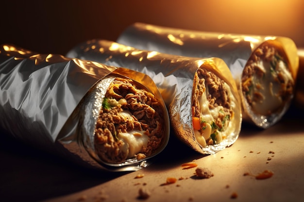 Burritos street fast food kuchnia meksykańska popularne danie AI
