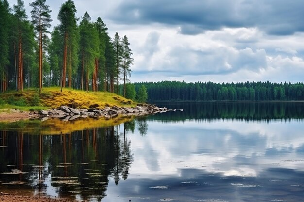 Burzliwe odbicia Spokojna rzeka