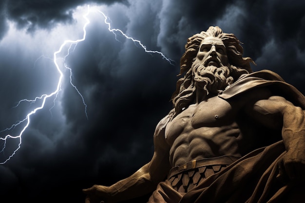 Burzliwy Majestat Zeus rządzi na szczycie Góry Olimpu