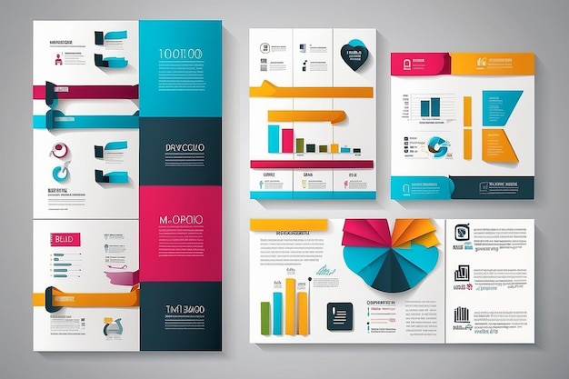 Business Infographic z wektorem projektowania papieru do notatek