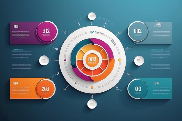 Zdjęcie business infographics okrąg w stylu origami ilustracja wektorowa może być używana do układu przepływu pracy diagram banerowy opcje liczby opcje stopniowe projektowanie stron internetowych