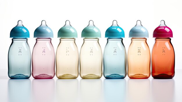 Zdjęcie butelka dla niemowląt izolowana na białym tle