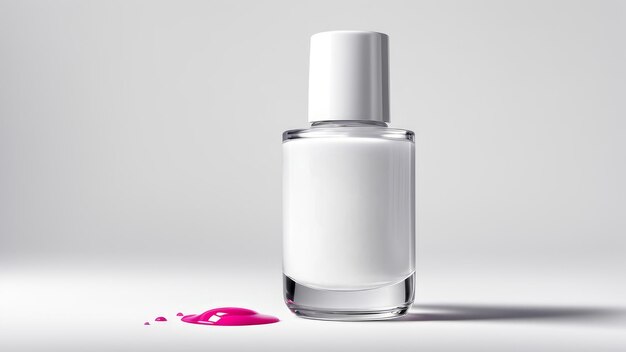butelka do usuwania lakieru do paznokci izolowana na białym tle