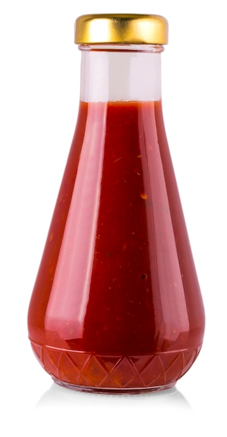 Butelka Odizolowywająca Na Biel ścianie Ketchup