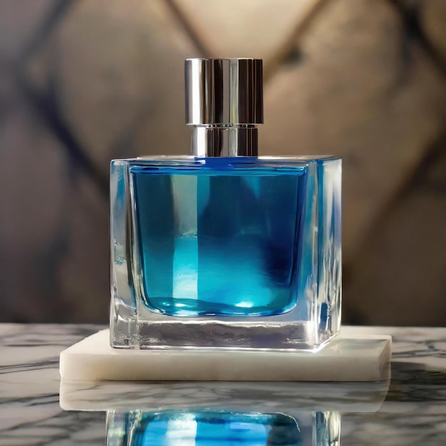 butelka perfum na marmurowym stole