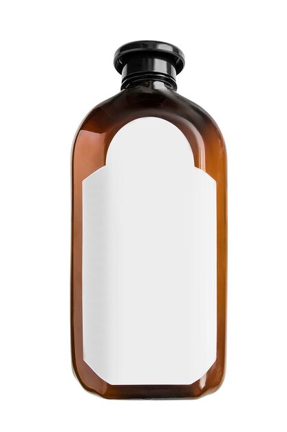 Butelka szamponu na białym tle