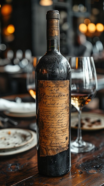 butelka wina, na której jest napisane "stary"