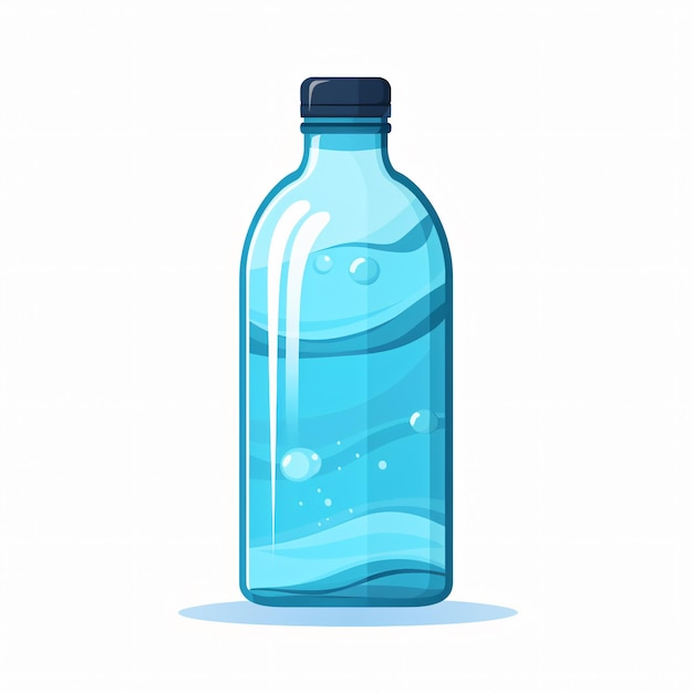 Butelka wody ilustracja kreskówka płaski wektor