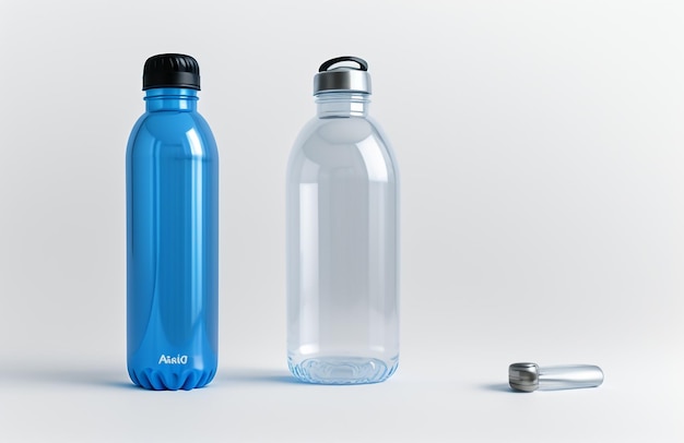 Butelka wody na białym tle Nawodnienie niezbędne w czystej prostocie