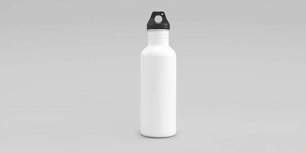 butelka wody ze stali nierdzewnej 3D rendering psd mockup