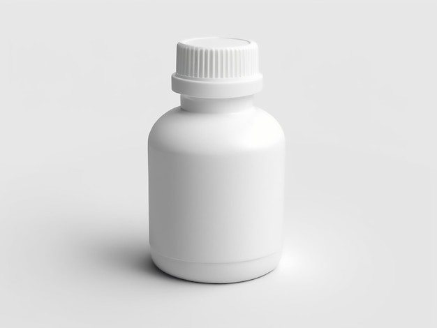 Butelka z lekami z białą osłoną i białą osłoną
