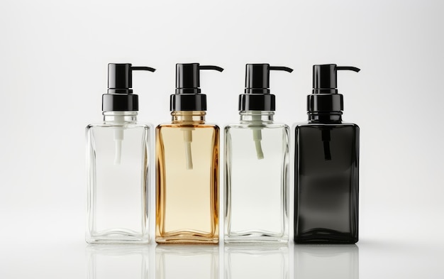Butelki kosmetyczne DispenserReady bez produktu izolowane na białym tle