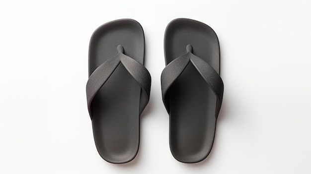 Buty Charcoal Slippers izolowane na białym tle z przestrzenią do kopiowania reklamy