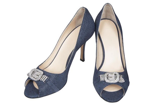 Buty z tkaniny jeansowej