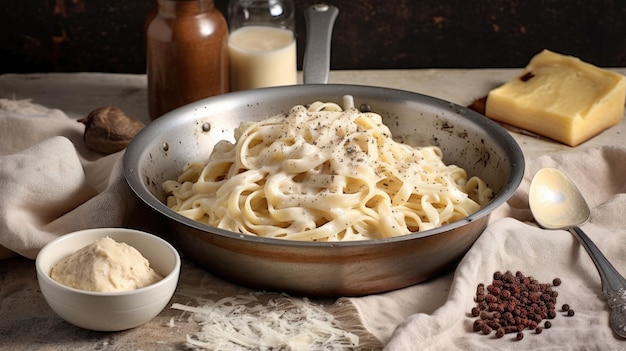 Cacio e Pepe spaghetti z serem i pieprzem