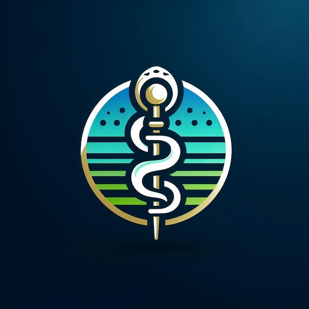 Zdjęcie caduceus symbol i ikona międzynarodowego dnia lekarzy