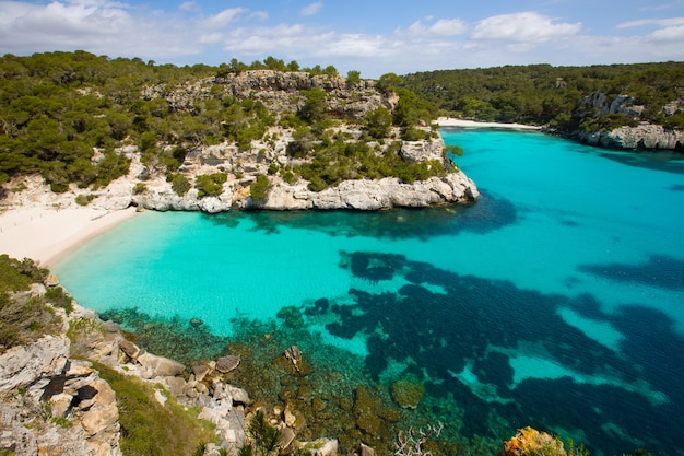 Cala Macarelleta w Menorca na Balearach