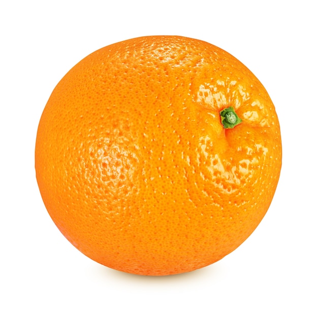 Całe dojrzałe owoce pomarańczowe na białym tle na białym tle ze ścieżką przycinającą