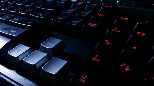 Zdjęcie całkowita kadra klawiatury do gier komputerowych