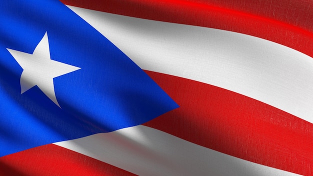 Całkowite zdjęcie flagi Puerto Rico