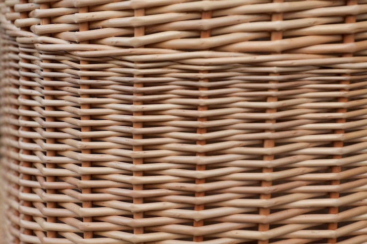 Zdjęcie całkowite zdjęcie kosza z wicker
