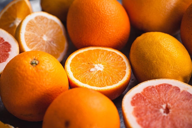 Całkowite zdjęcie pomarańczowych owoców