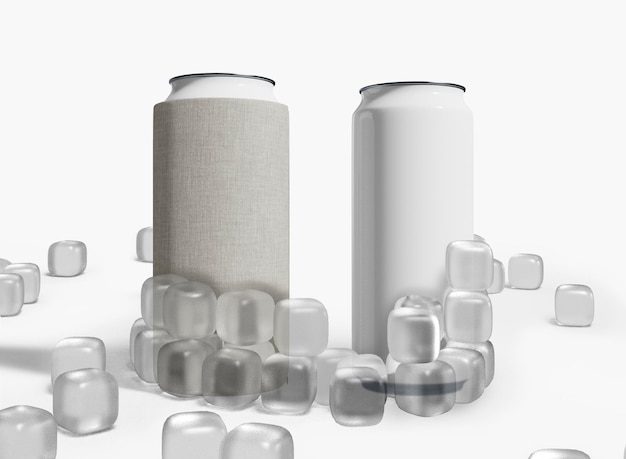 Can Cooler z kostkami lodu