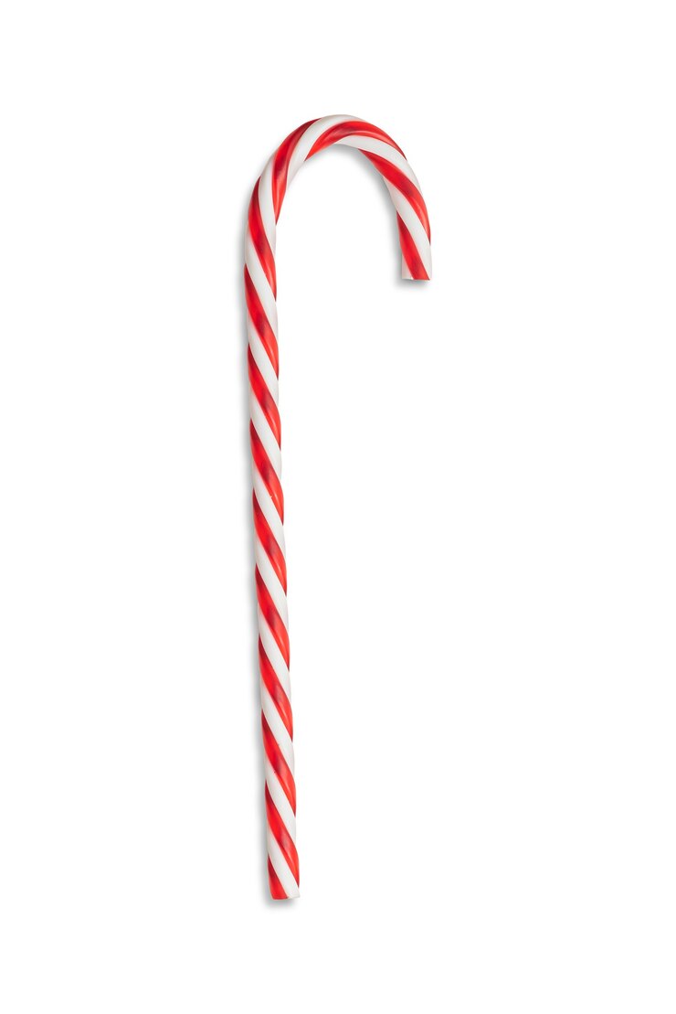 Zdjęcie candy cane na białym tle na białym tle