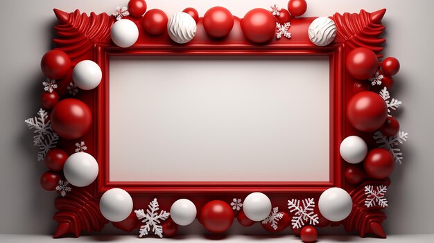 Candy Cane Snow Red Frame z świąteczną rozkoszą