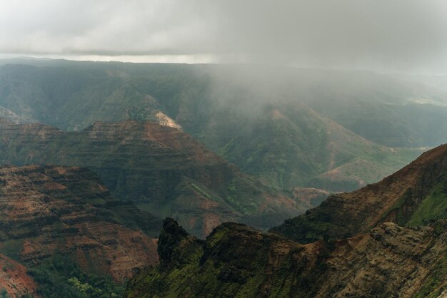 Canyon Lookout to obszar z topolami dla zwiedzających Kauais kolorowy kanion Kauai Hawaii sep 2022