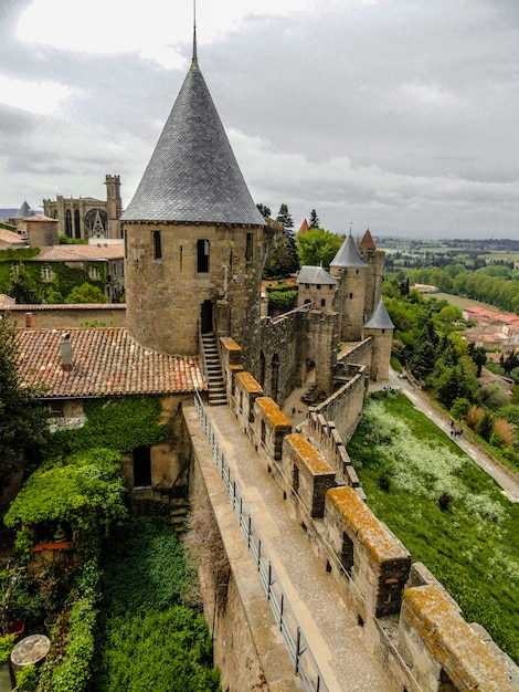 Carcassonne średniowieczne mury obronne, Aude, Francja