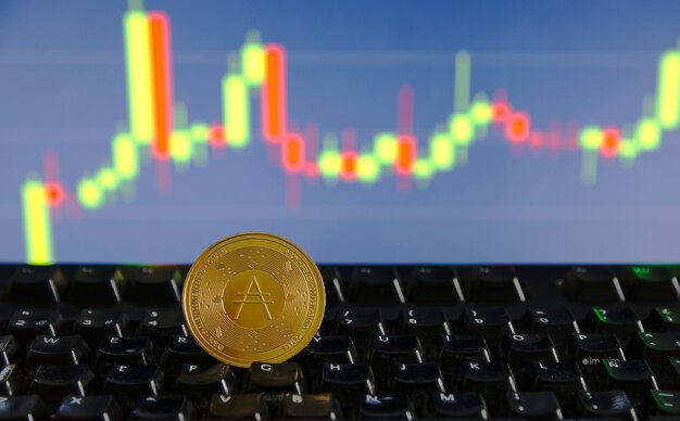 Cardano Ada Coin Token Cyfrowa Moneta Kryptowaluty Dla Zdecentralizowanej Bankowości Finansowej