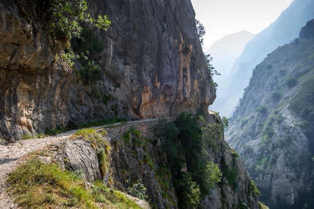 Cares szlak ruta del Cares w kanionie Picos de Europa Asturia Hiszpania