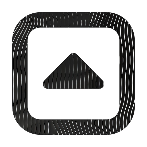 Caret quare up ikona czarno-białe linie tekstura