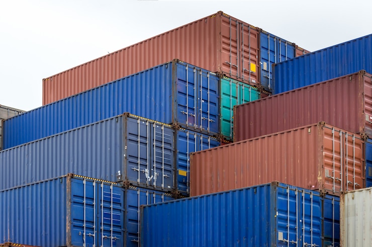 Zdjęcie cargo containers stack