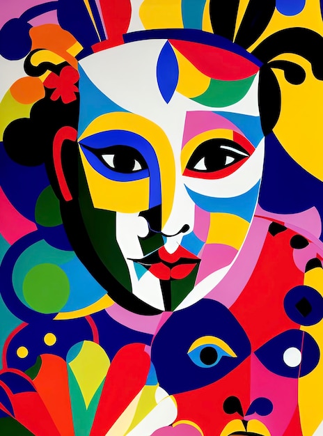 Carnaval Painting Background Template Karnawałowa maska Ilustracja Zasoby graficzne produktu