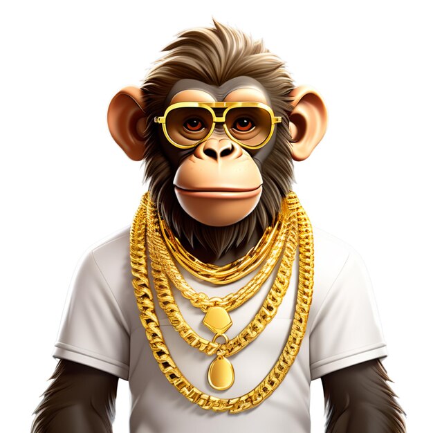 Cartoon Hip Hop Monkey art design element klipartu