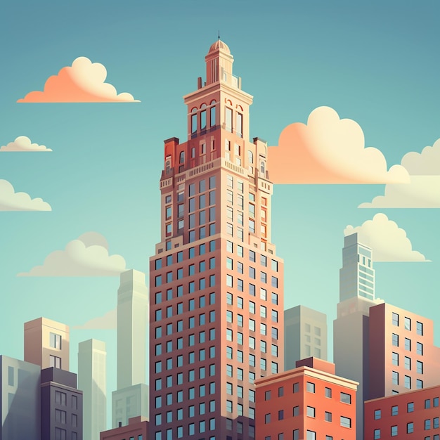 Zdjęcie cartoon skyscraper 3d